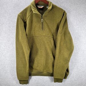 Callaway C-Tech Mens 1/4 Zip Golf Pullover Sweater Knit Pockets Green Sz‎ M